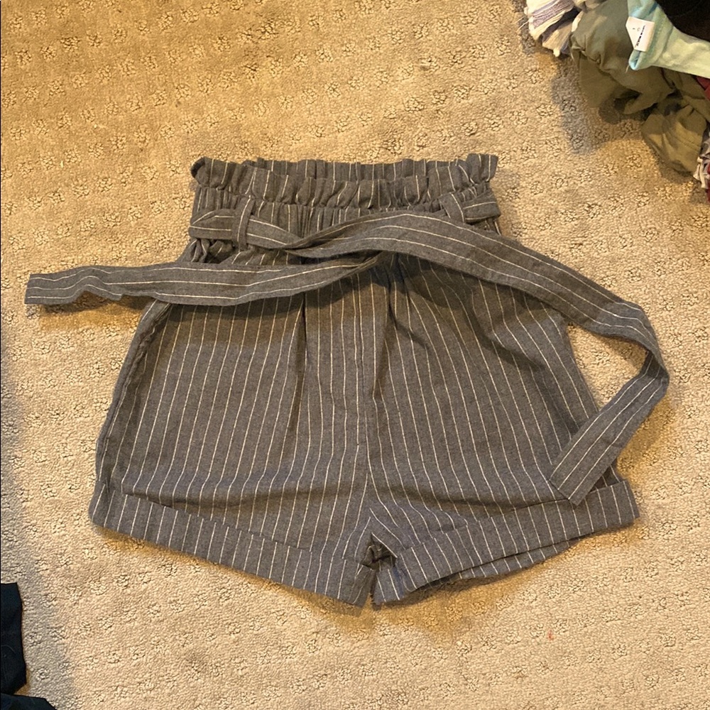 XS Gray with white stripe shorts